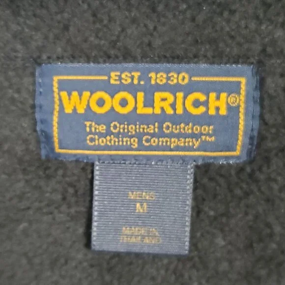Woolrich Mens Sz M Sweater Red Rock Heather 100% Wool Ribbed Collar Quarter Zip - Picture 5 of 9